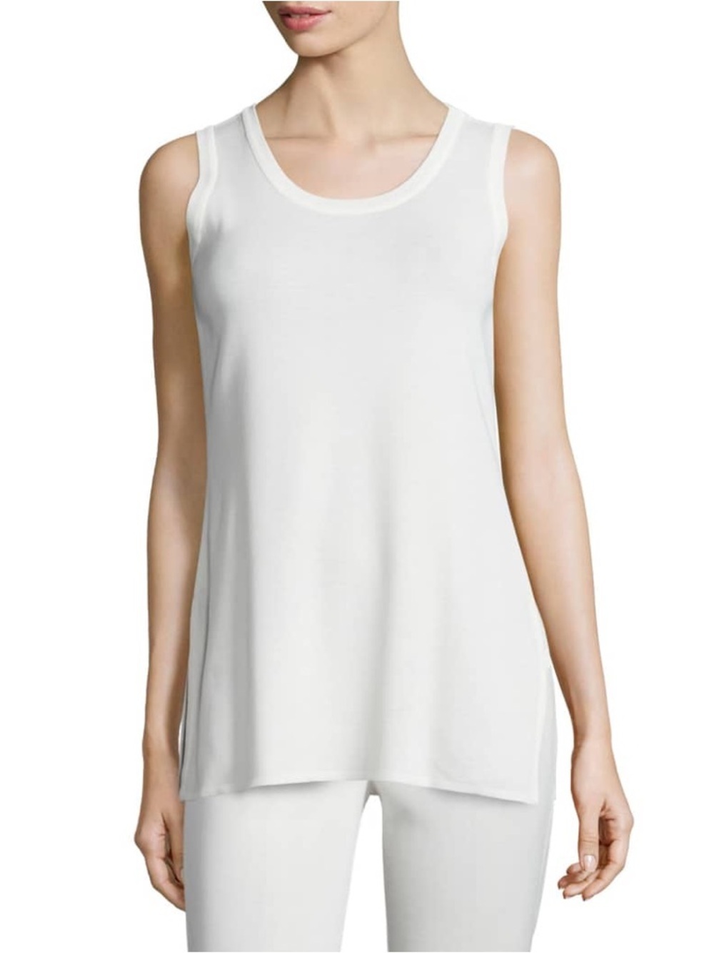 Misook Scoop Neck Tank White Size XL Petite NWT New - Picture 2 of 10